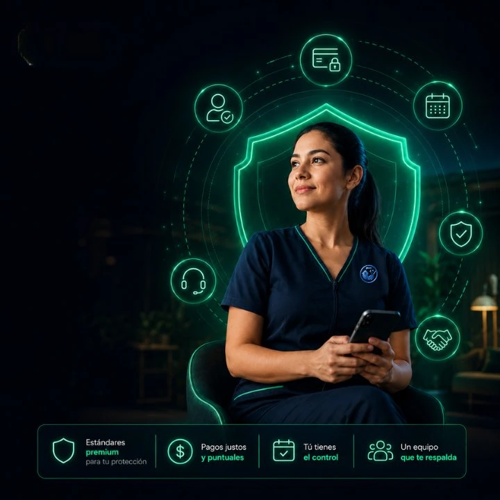 Partner de INGClean® respaldada por la plataforma: estándares premium, pagos justos y puntuales, control total y un equipo que la apoya.
